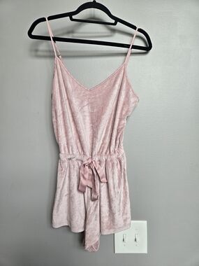 Victoria's Secret Pink Velvet Romper Loungewear